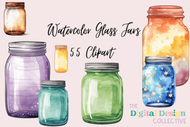 Glass Jars Clipart Bundle - CraftNest - Digital Crafting and Art