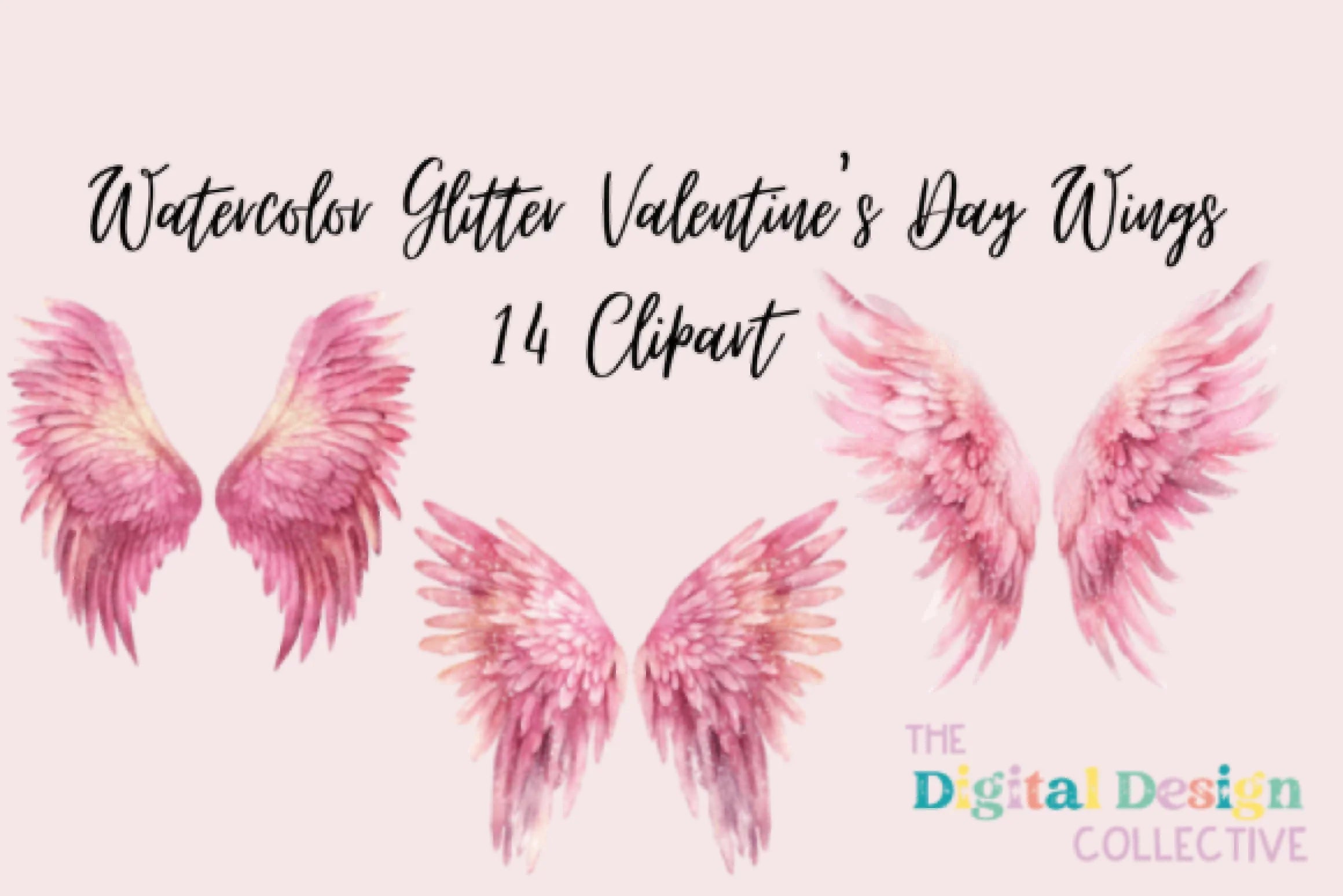 Glitter Valentine's Day Wings Clipart Bundle - CraftNest - Digital Crafting and Art
