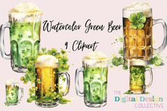 St. Patrick's Day Green Beer Clipart Bundle - CraftNest - Digital Crafting and Art