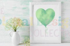 Green Birthday Balloons Clipart Bundle - CraftNest - Digital Crafting and Art