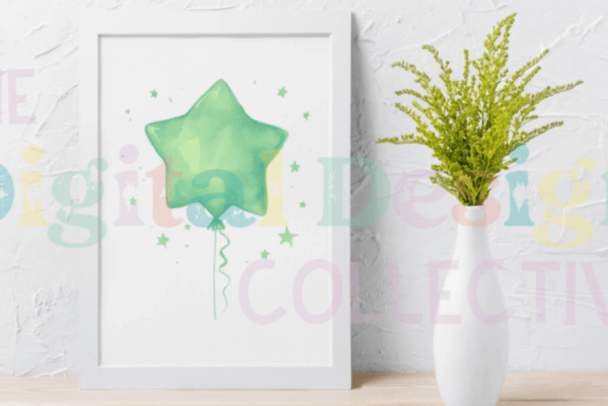Green Birthday Balloons Clipart Bundle - CraftNest - Digital Crafting and Art