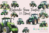Green Tractor Clipart Bundle