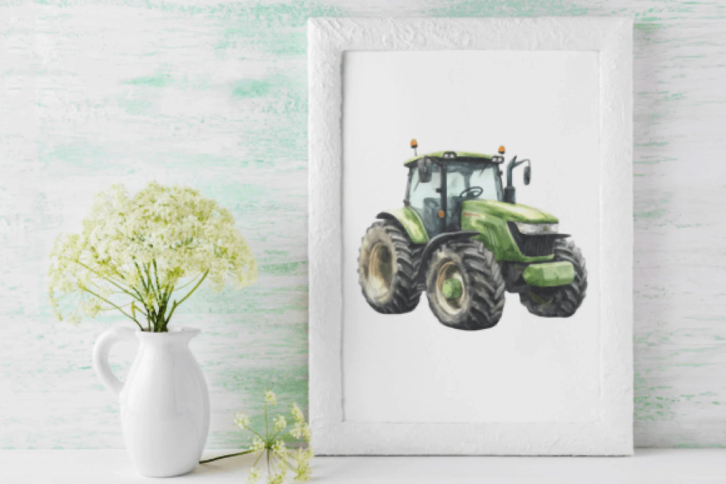 Green Tractor Clipart Bundle - CraftNest - Digital Crafting and Art