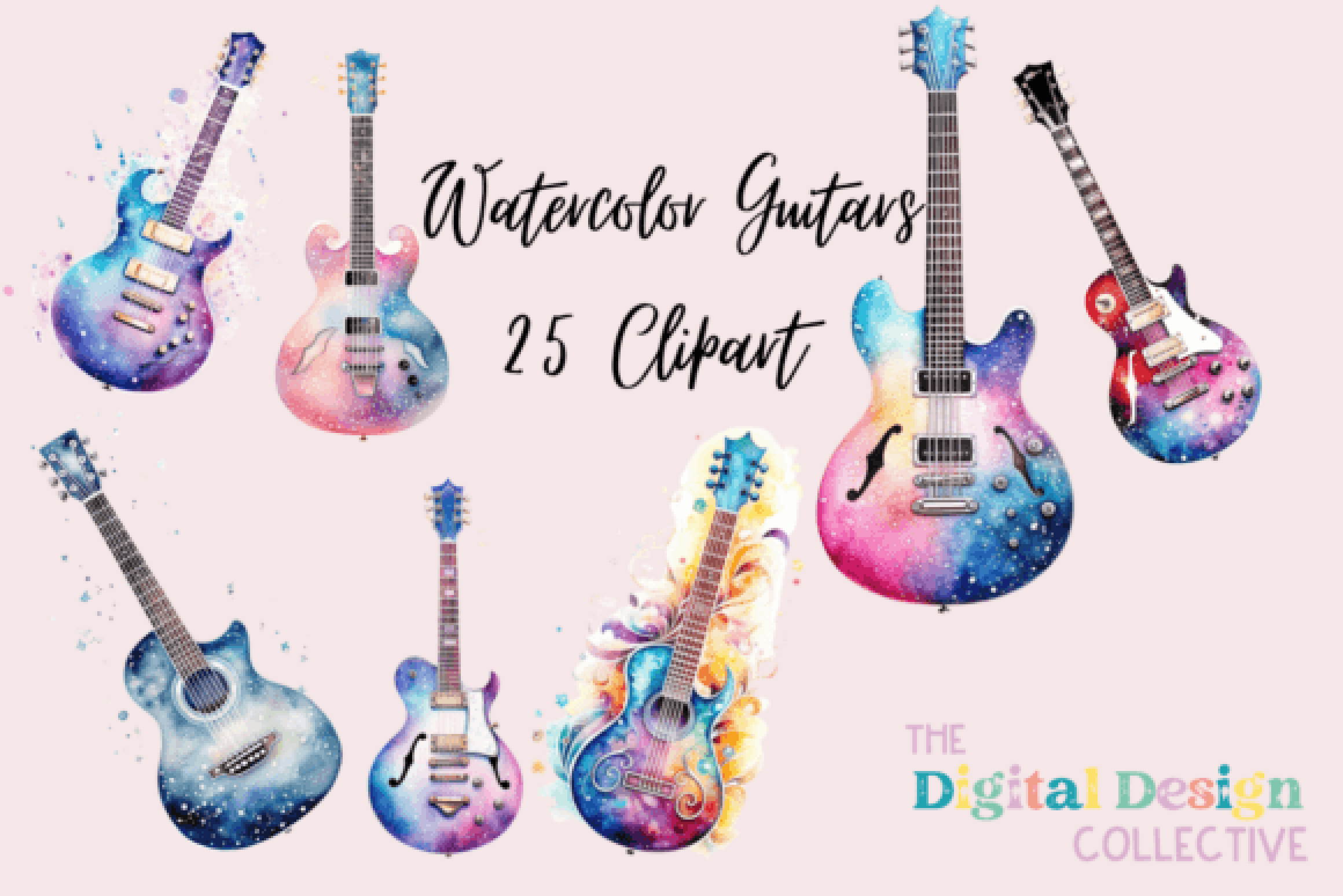 Vibrant Guitar Art Bundle