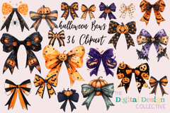 Halloween Coquette Bow Clipart Bundle - CraftNest - Digital Crafting and Art