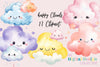 Happy Clouds Clipart Bundle