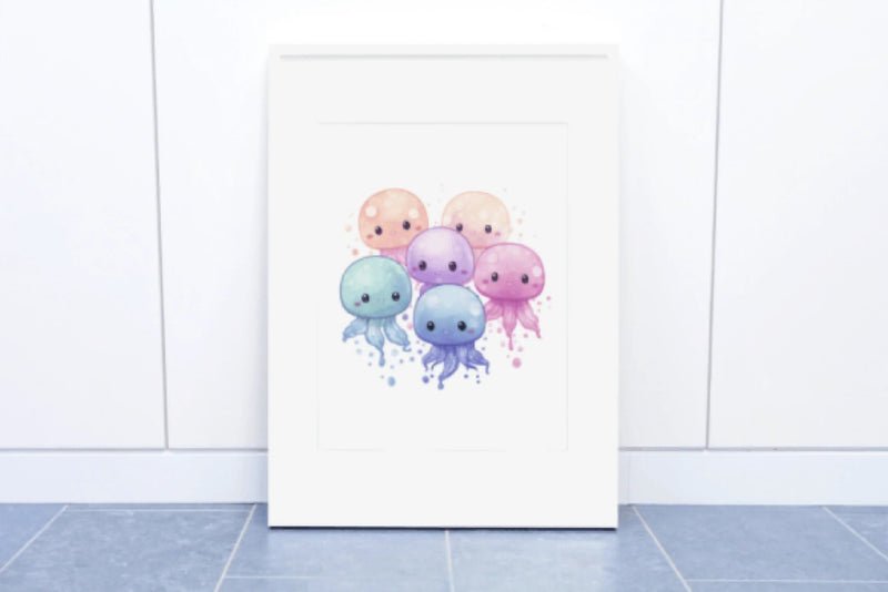 Vibrant Jellyfish Clipart Bundle - CraftNest - Digital Crafting and Art