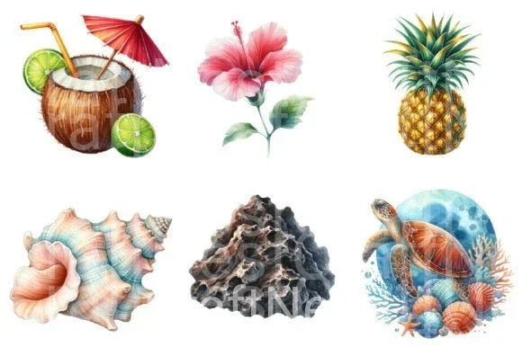 Hawaii Clipart Bundle 44 - CraftNest - Digital Crafting and Art