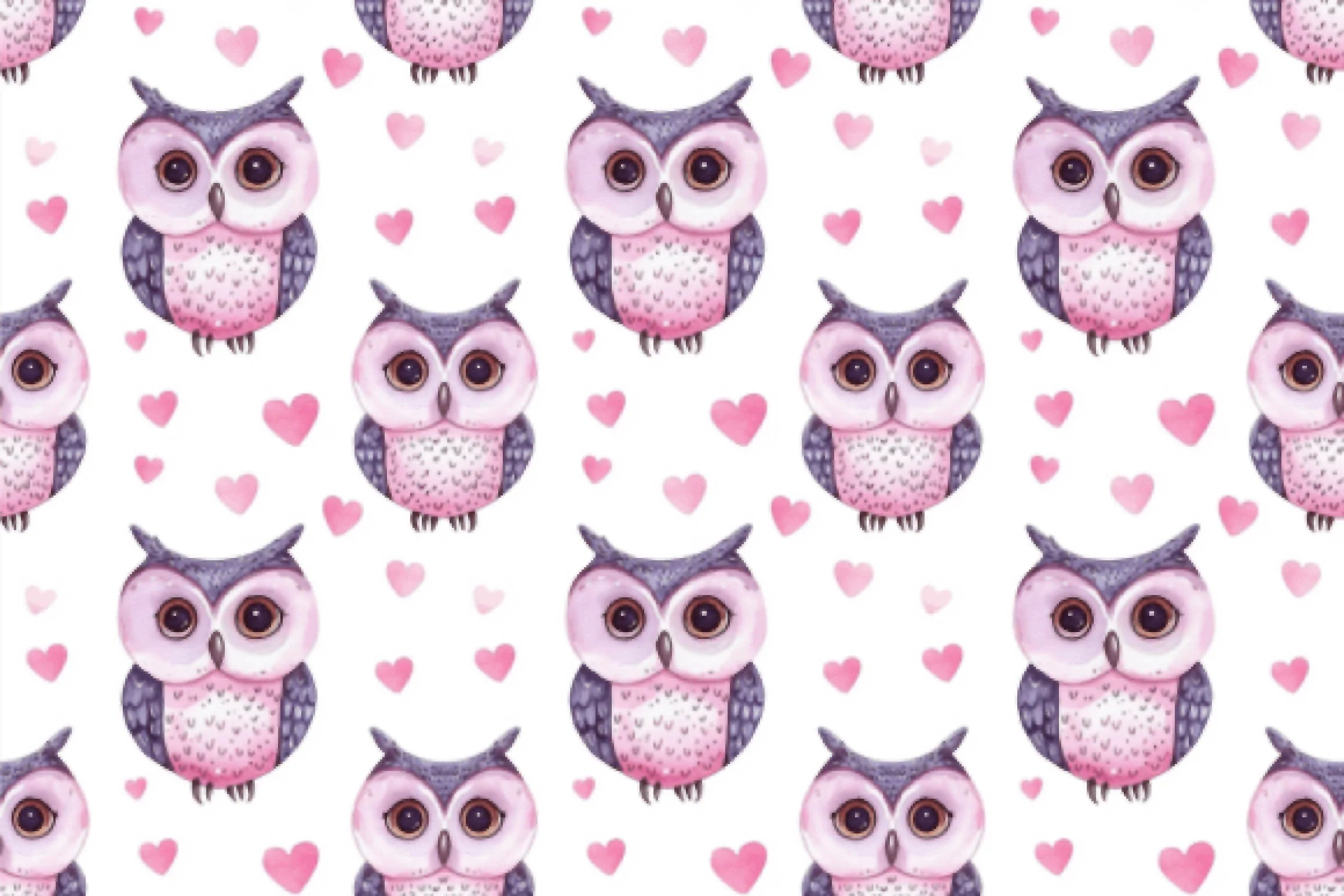 Charming Hearts Owl Digital Paper - CraftNest - Digital Crafting and Art