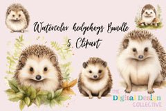 Adorable Hedgehog Clipart Bundle - CraftNest - Digital Crafting and Art