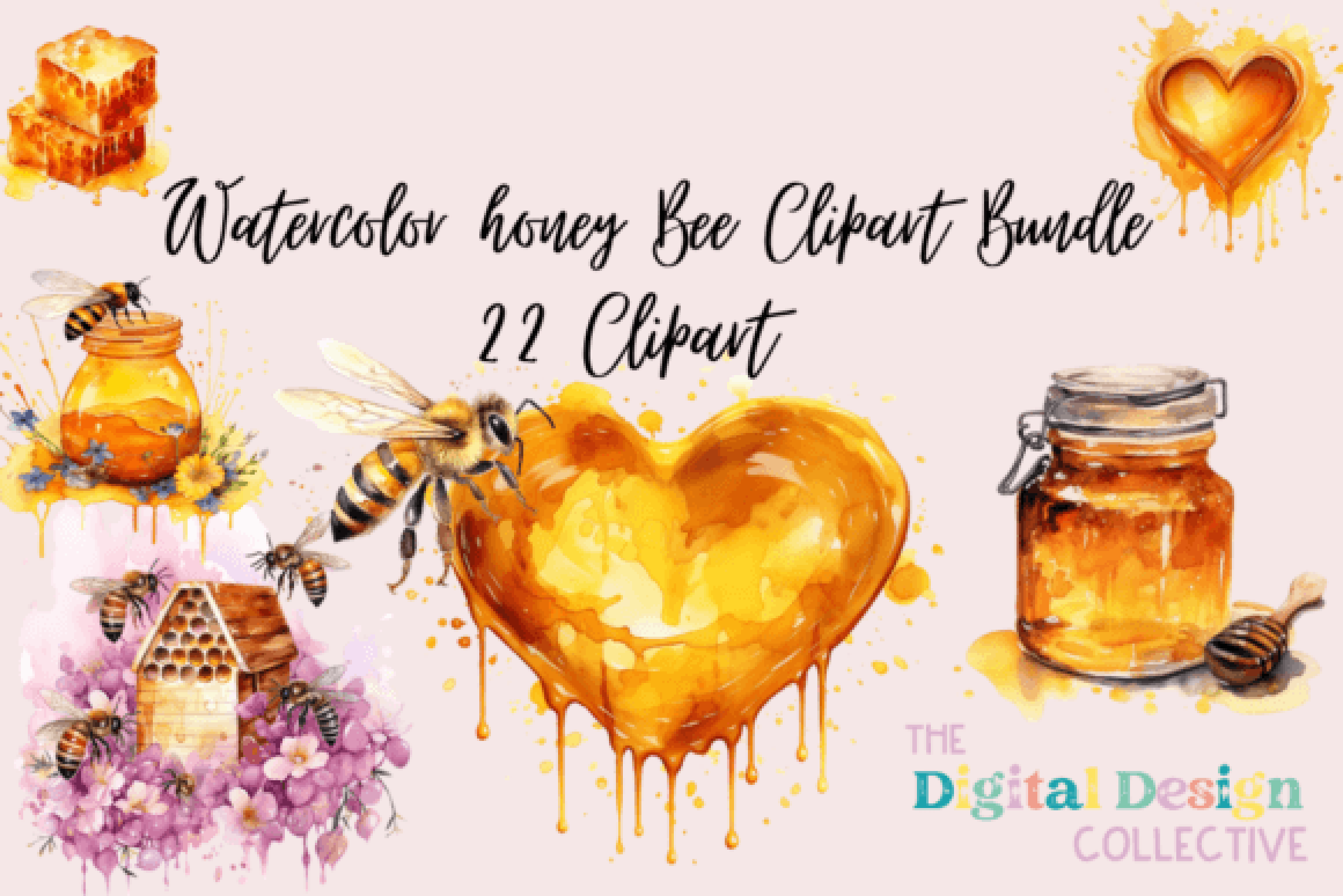 Honey Bee Clipart Bundle