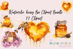 Honey Bee Clipart Bundle - CraftNest - Digital Crafting and Art