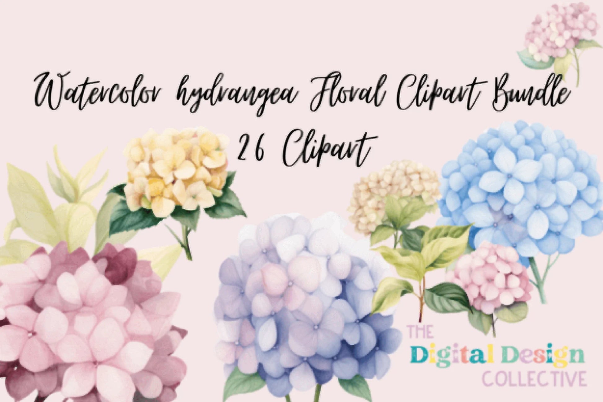 Stunning Hydrangea Floral Clipart Bundle - CraftNest - Digital Crafting and Art
