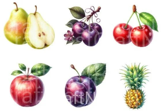 Little Fruits Clipart Bundle - CraftNest - Digital Crafting and Art