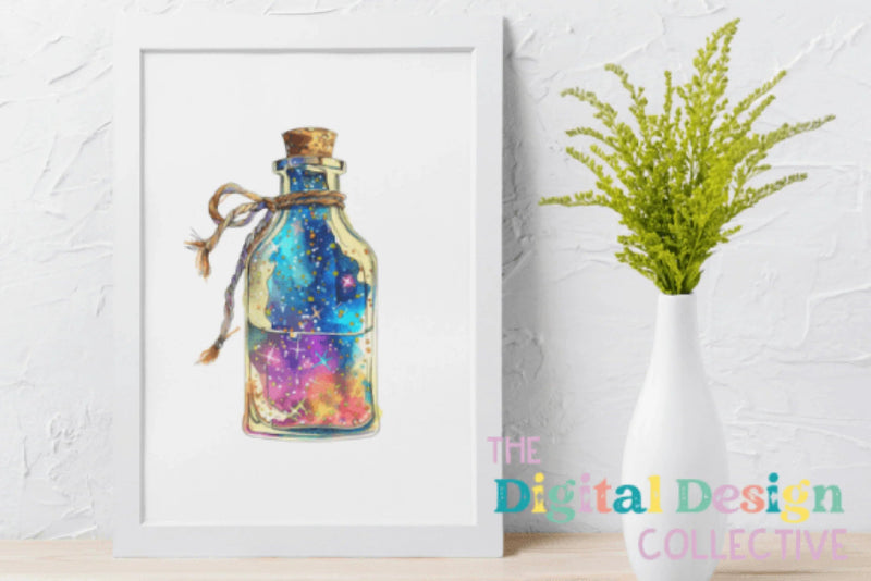 Enchanting Magic Potion Bottles Clipart Bundle - CraftNest - Digital Crafting and Art