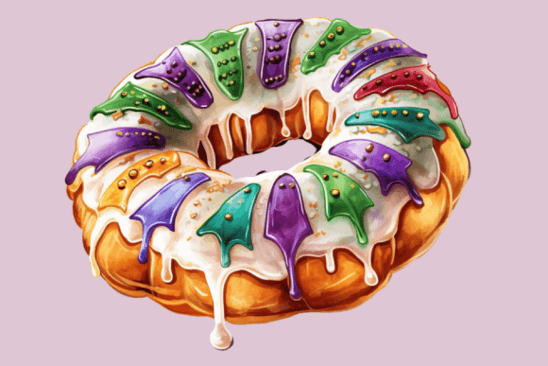 Mardi Gras King Cake Clipart Bundle - CraftNest - Digital Crafting and Art