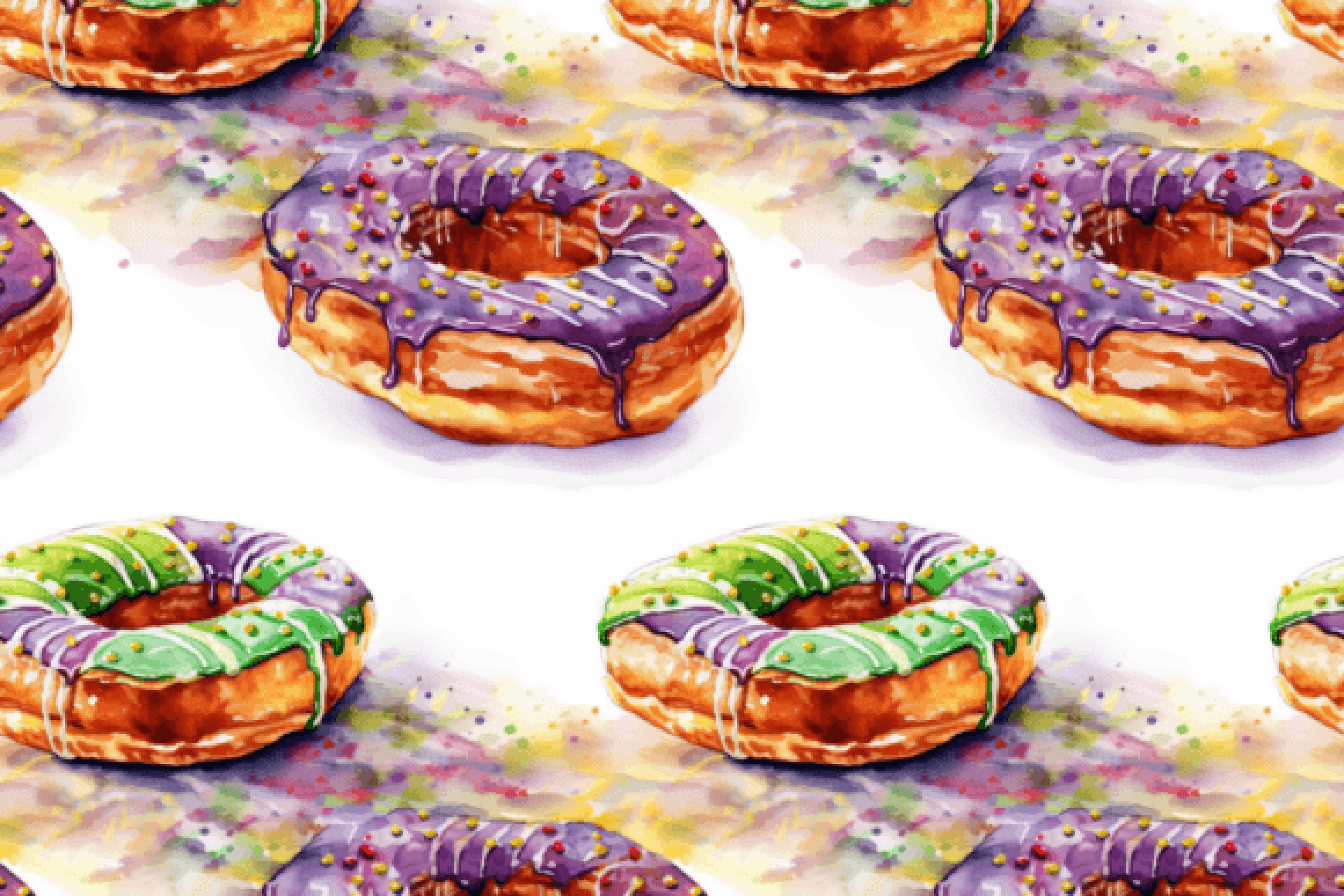 Mardi Gras King Cake Clipart Bundle - CraftNest - Digital Crafting and Art