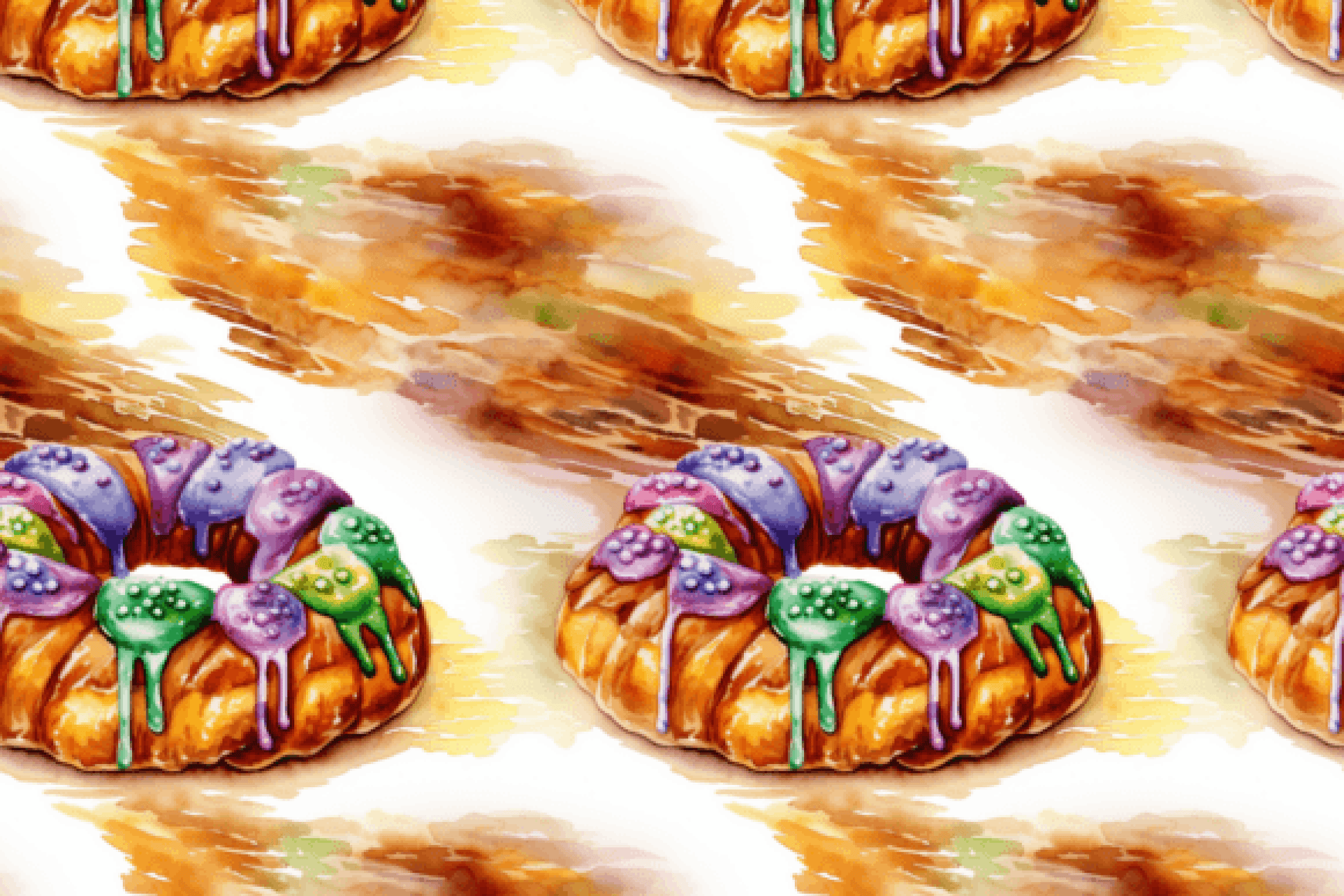 Mardi Gras King Cake Clipart Bundle - CraftNest - Digital Crafting and Art