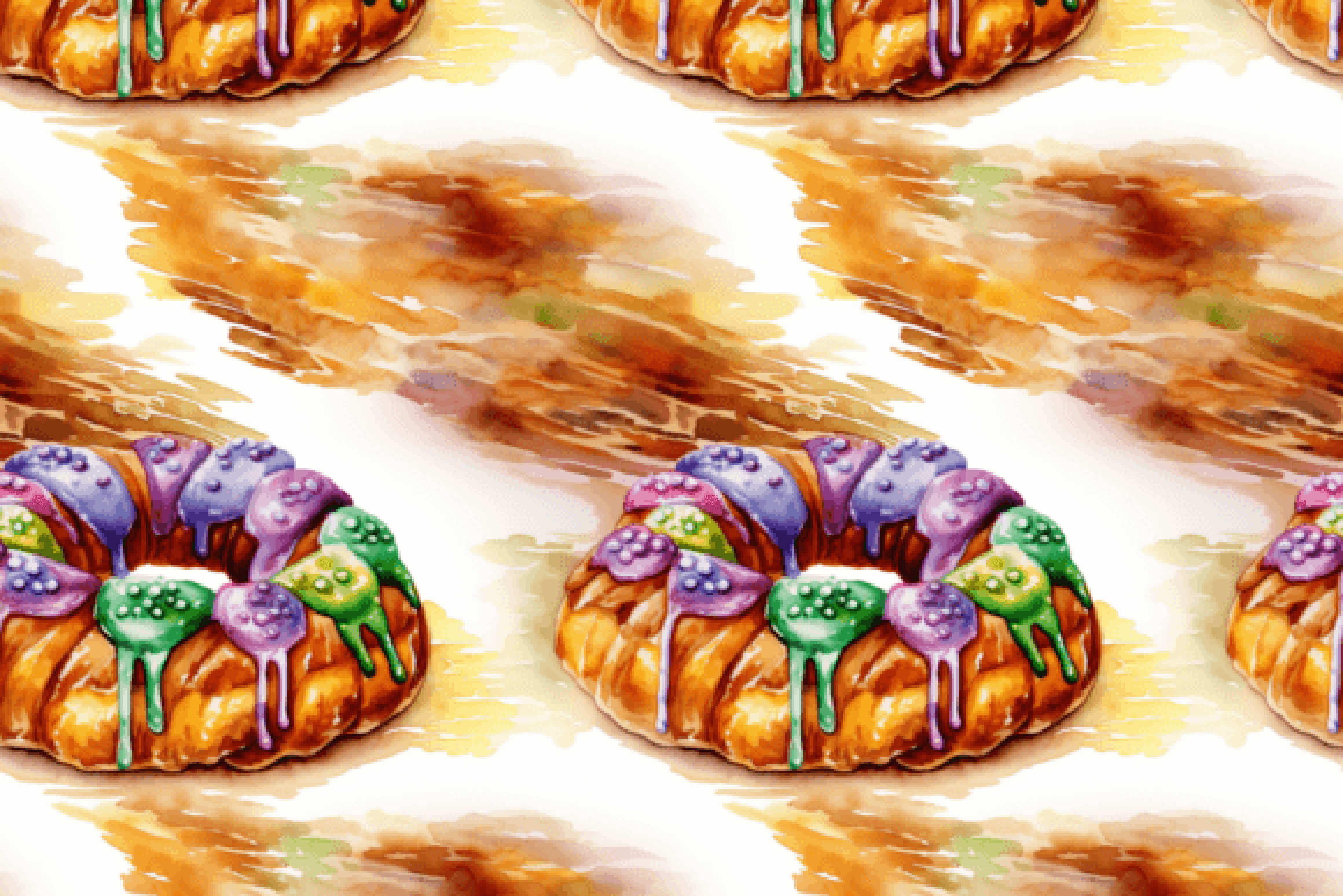 Mardi Gras King Cake Clipart Bundle - CraftNest - Digital Crafting and Art