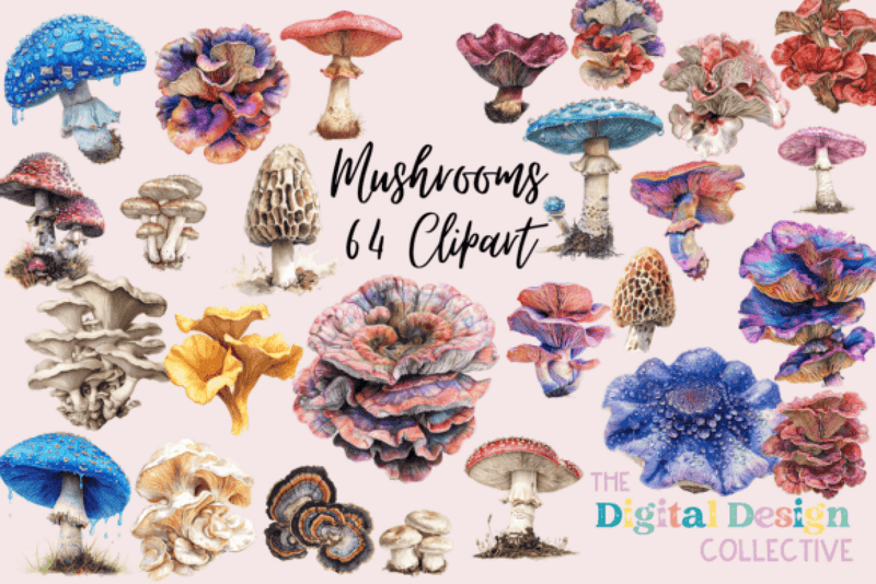 Mushroom Clipart Bundle - CraftNest - Digital Crafting and Art