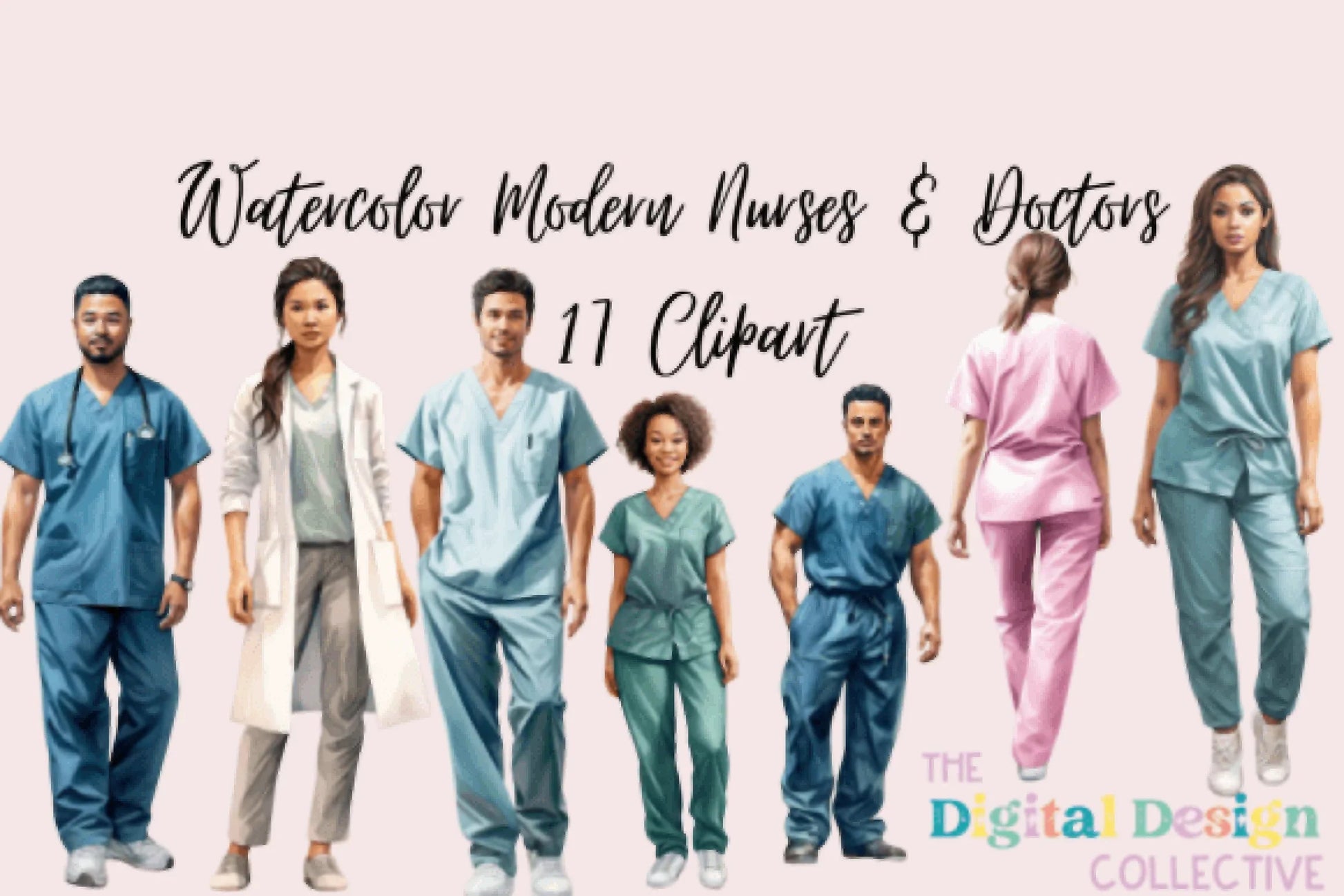 Charming Nurses & Doctors Clipart Bundle - CraftNest - Digital Crafting and Art