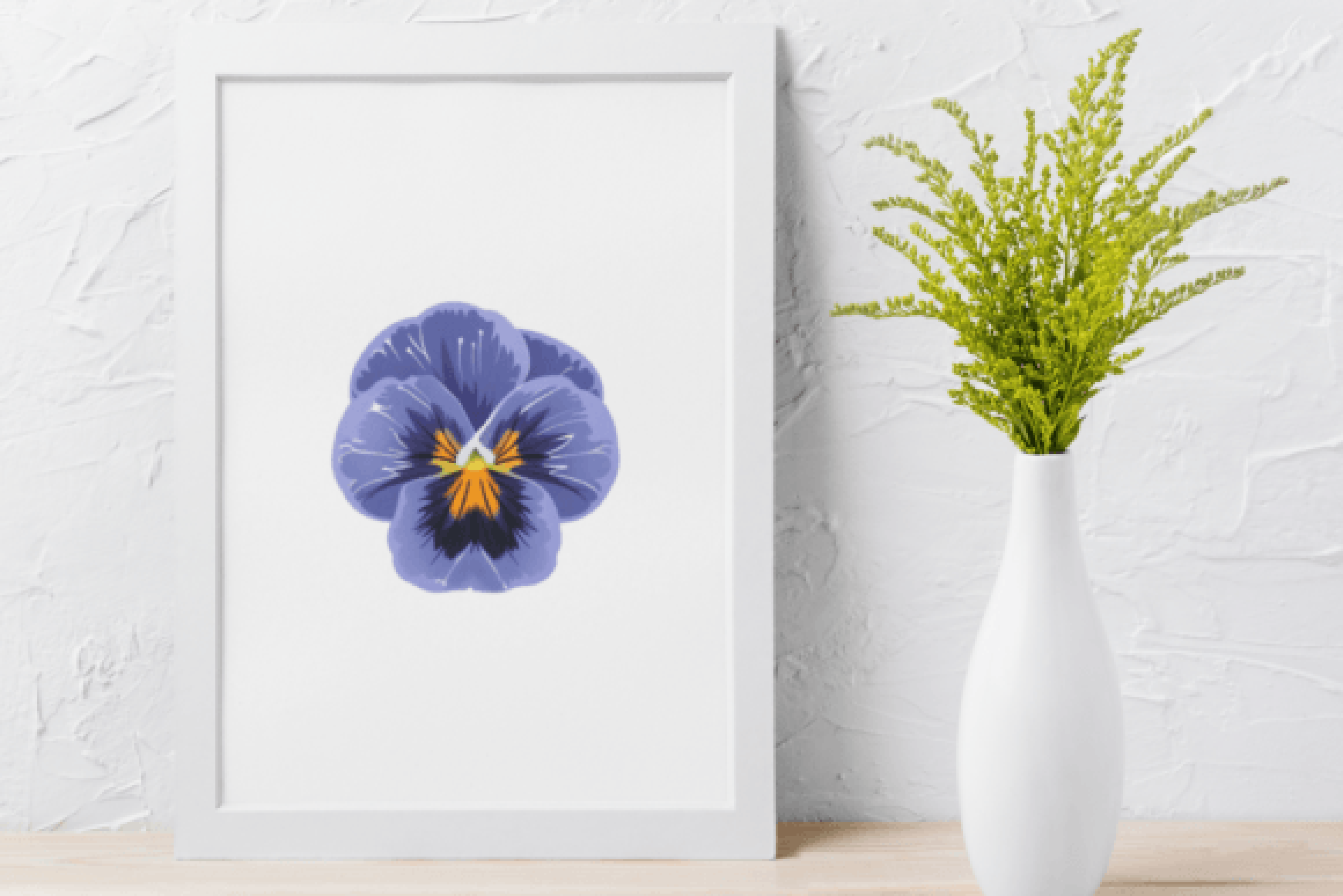 Vibrant Pansy Art Clipart Bundle