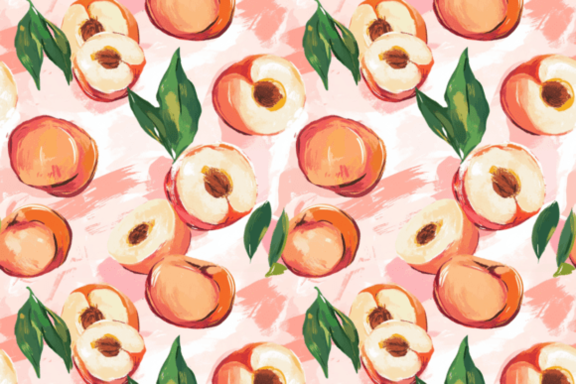 Peach-Themed Seamless Digital Paper