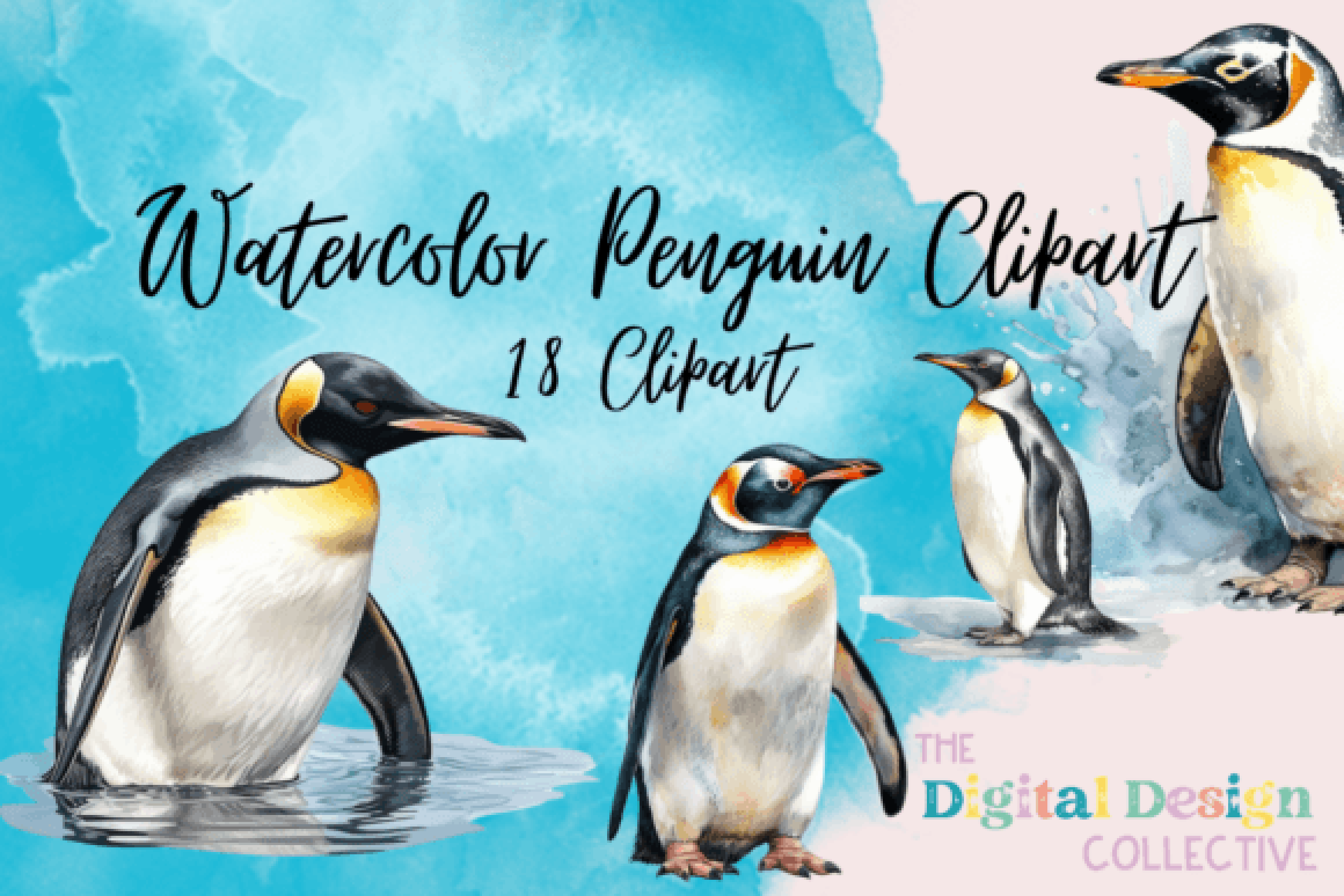 Adorable Penguin Clipart Bundle