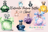 Elegant Perfume Bottles Clipart Bundle