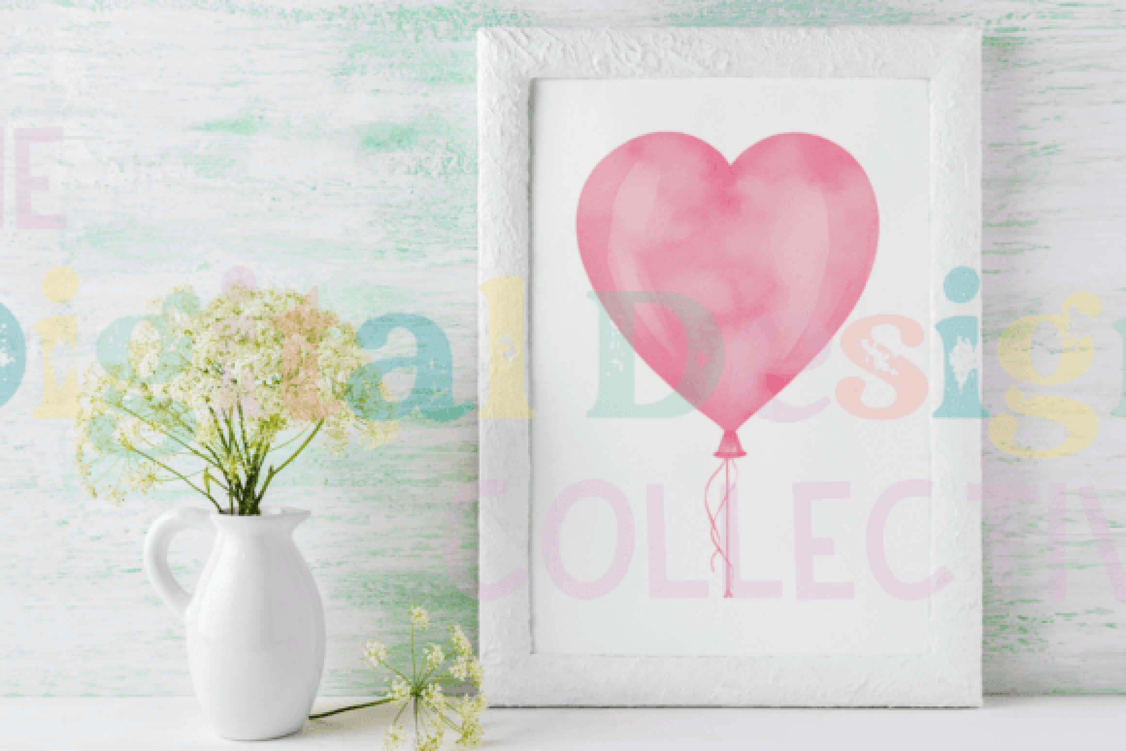 Pink Birthday Balloons Celebration Decor Clipart Bundle