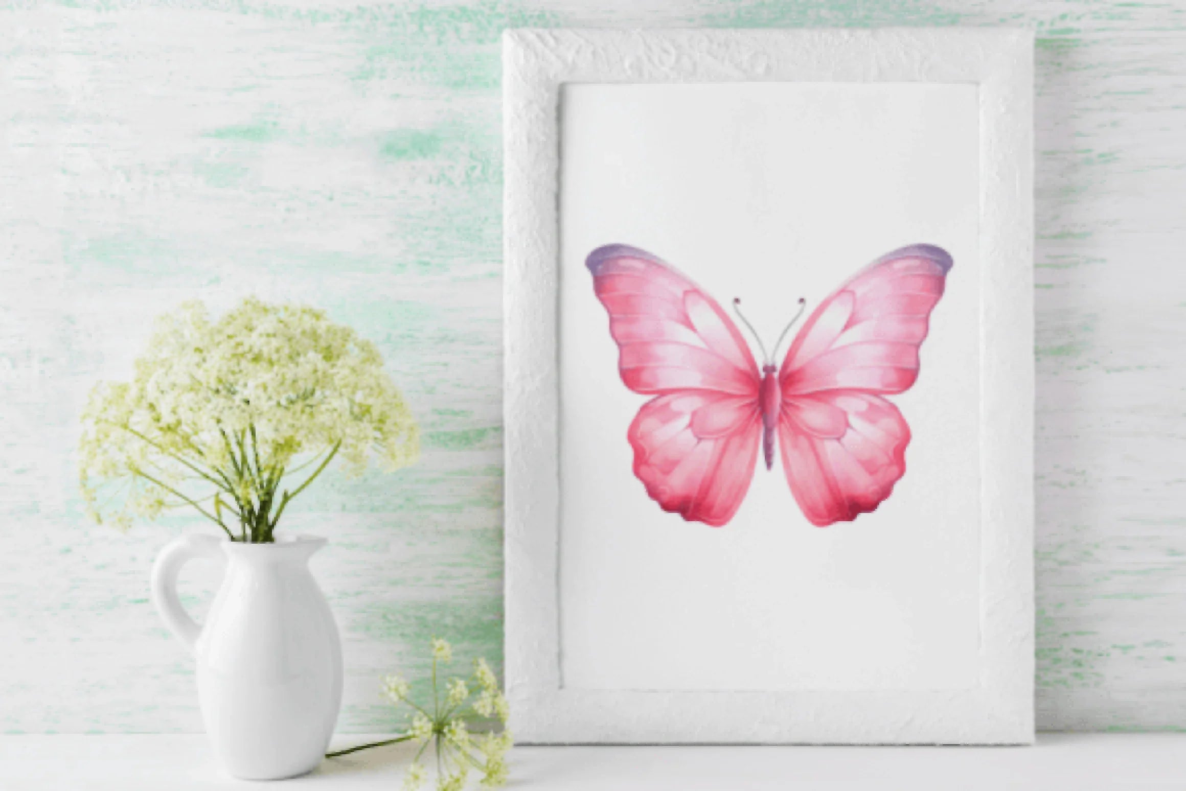Pink Butterflies Clipart Bundle - CraftNest - Digital Crafting and Art