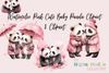 Adorable Pink Baby Panda Clipart Bundle
