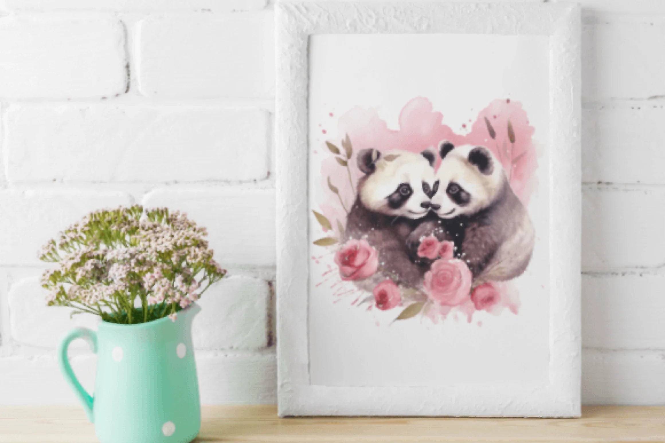 Adorable Pink Baby Panda Clipart Bundle - CraftNest - Digital Crafting and Art