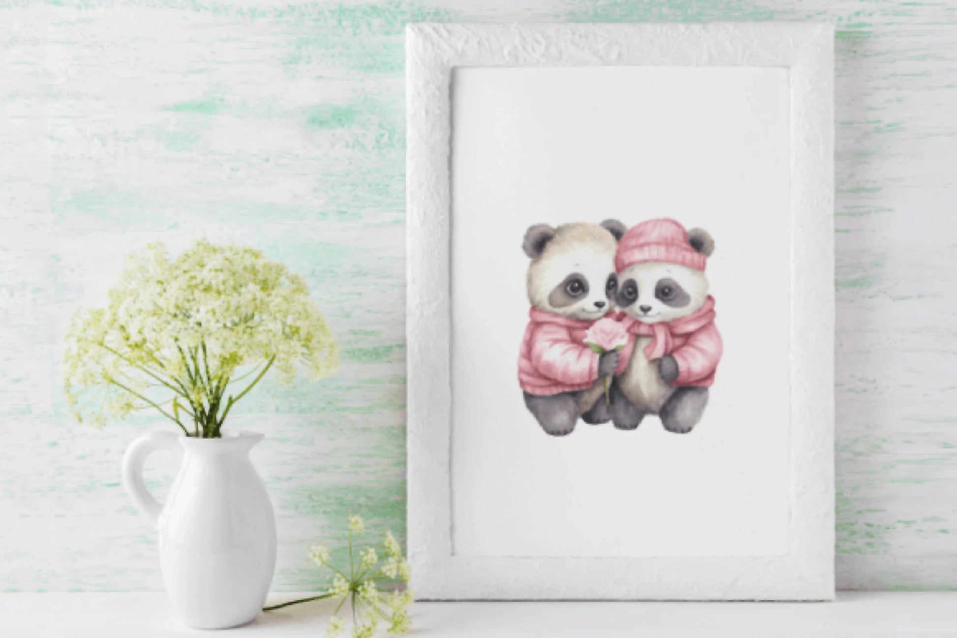 Adorable Pink Baby Panda Clipart Bundle - CraftNest - Digital Crafting and Art