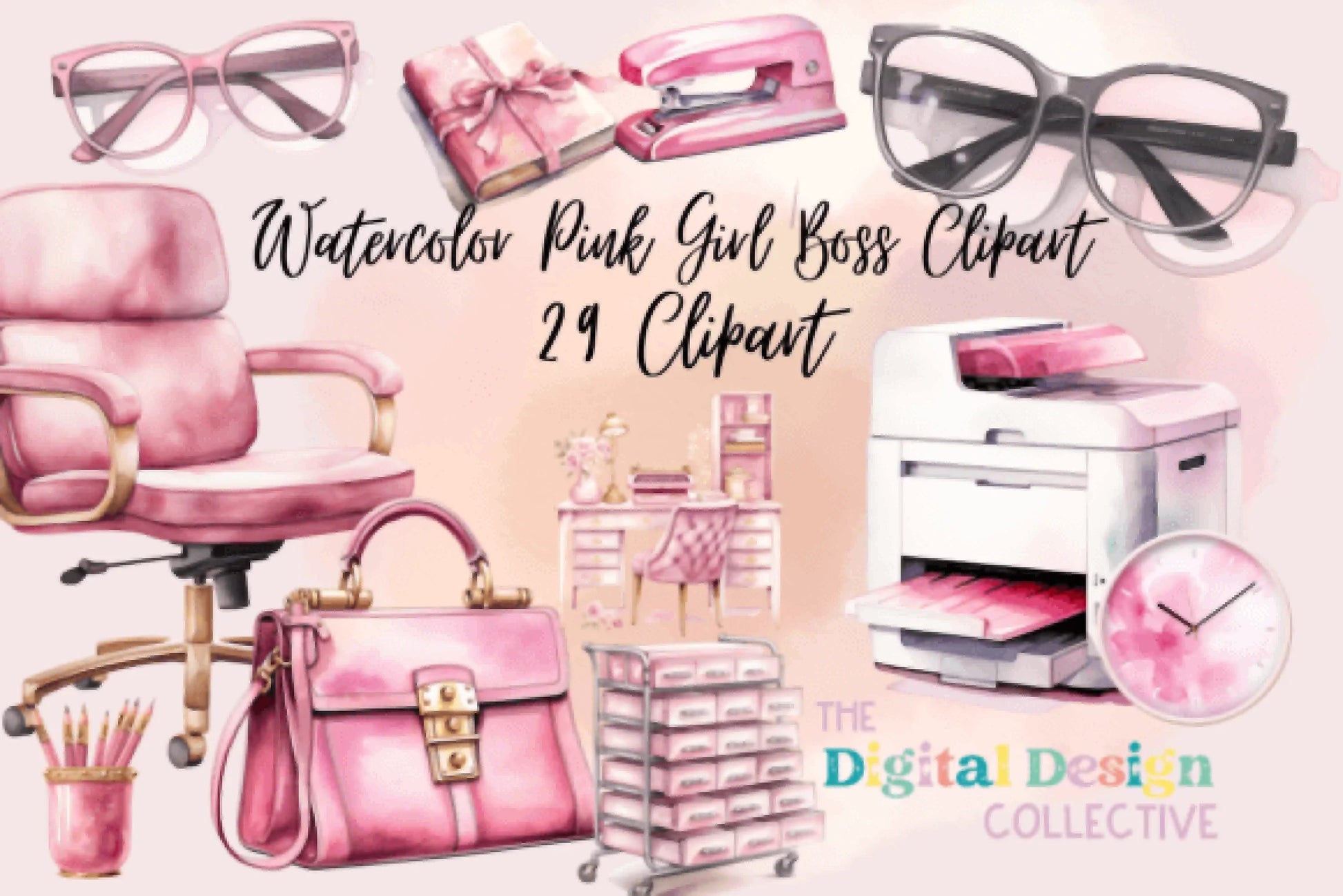 Pink Girl Boss Clipart Bundle - CraftNest - Digital Crafting and Art