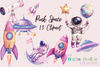 Pink Space Clipart Bundle