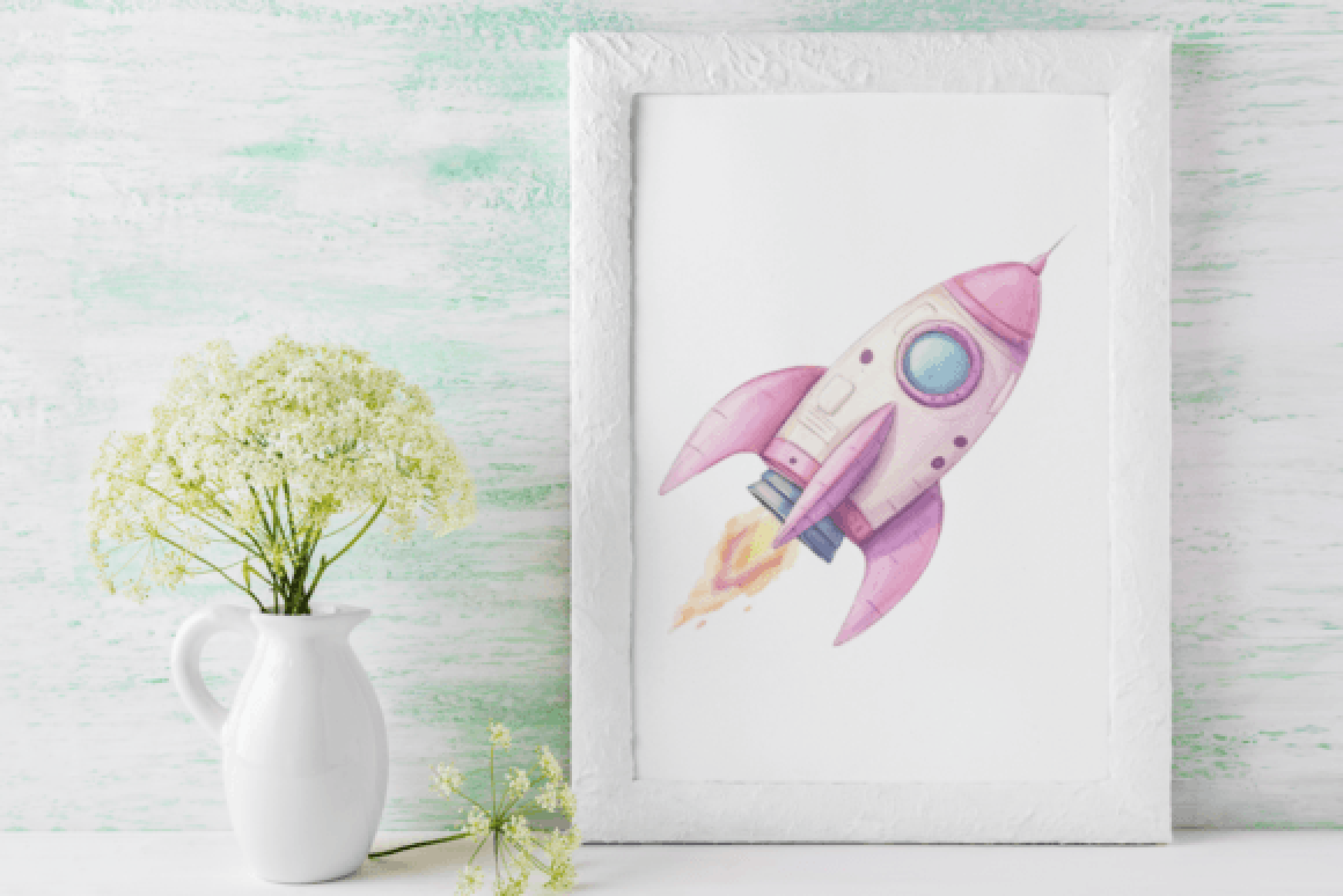 Pink Space Clipart Bundle