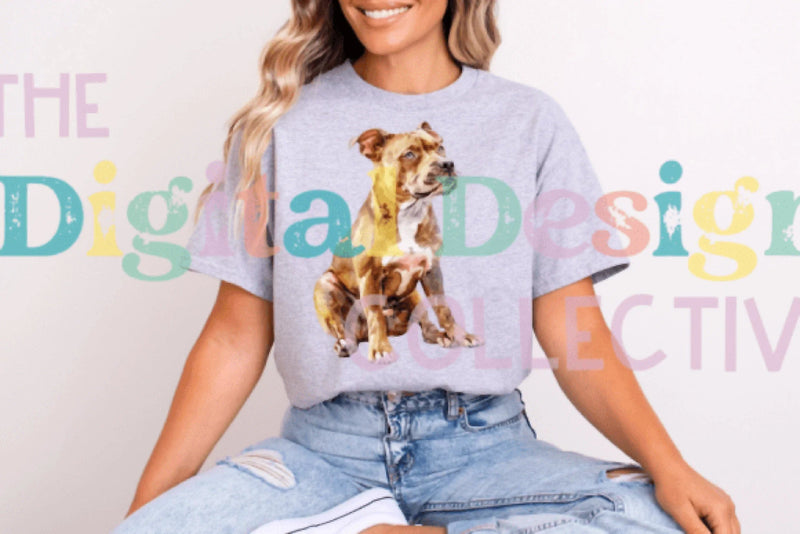 Unique Artistic Pitbull T-Shirt Design Bundle - CraftNest - Digital Crafting and Art