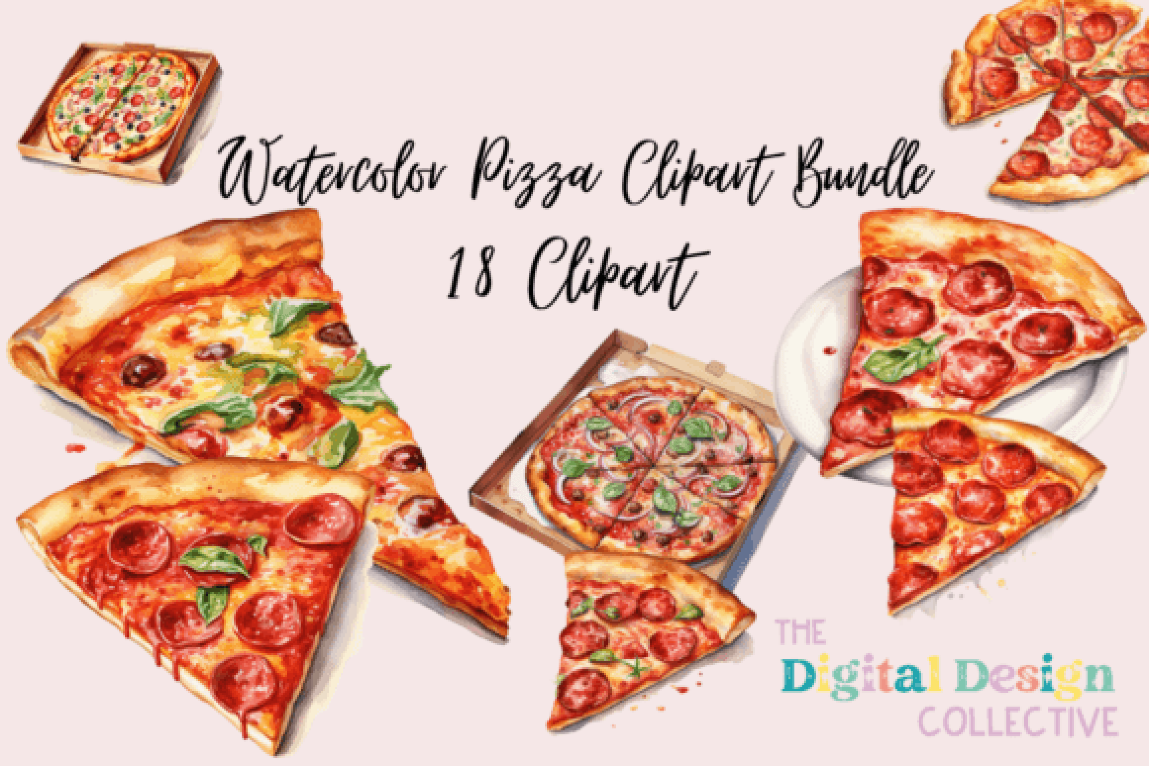 Pizza Clipart Bundle - CraftNest - Digital Crafting and Art