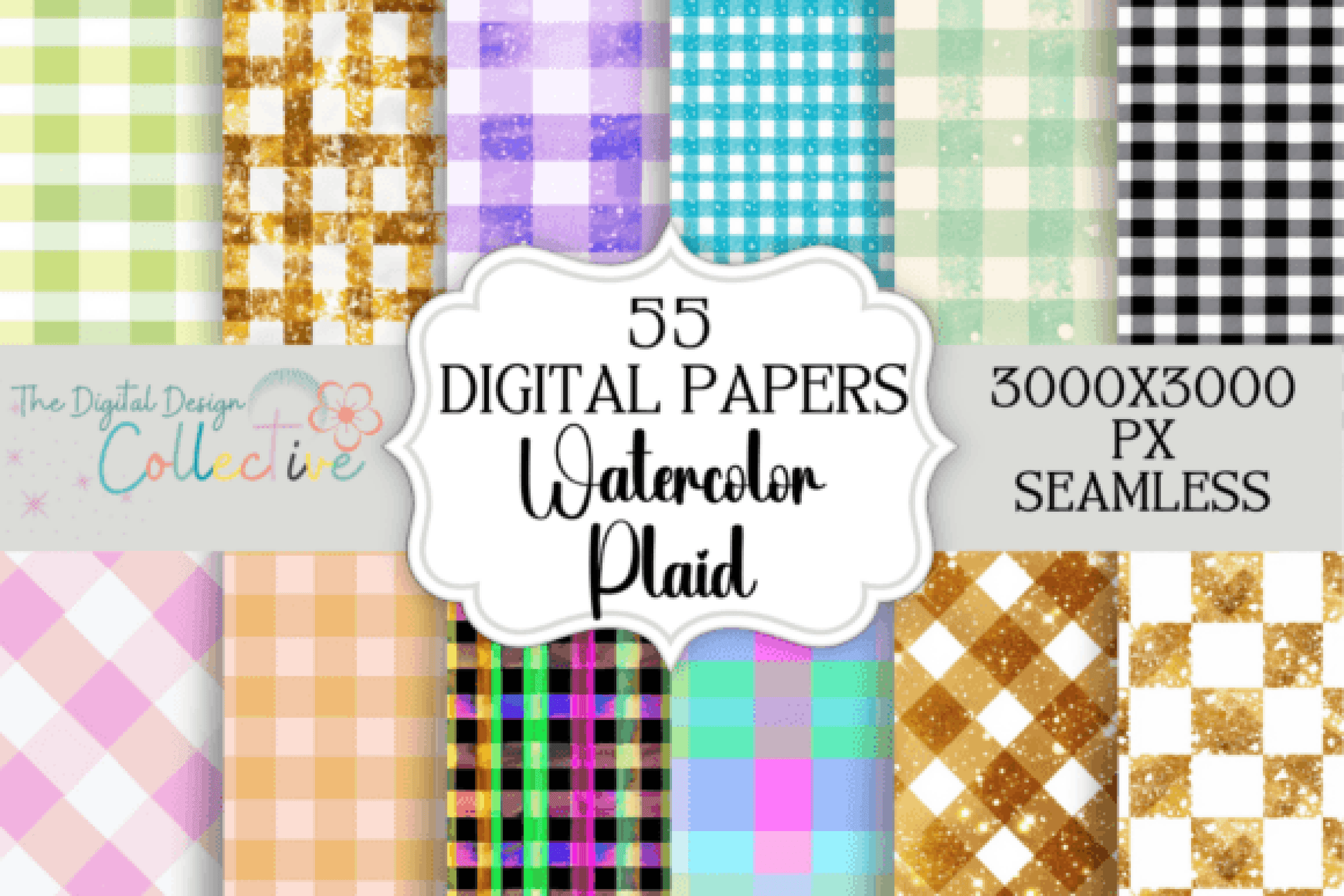 Plaid Seamless Backgrounds Collection - CraftNest - Digital Crafting and Art