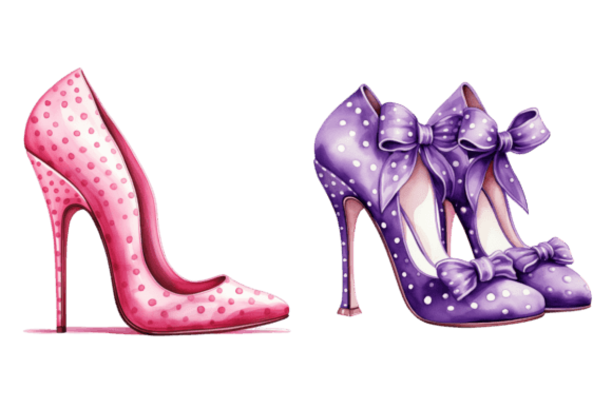Polka Dot High Heels Clipart Bundle - CraftNest - Digital Crafting and Art
