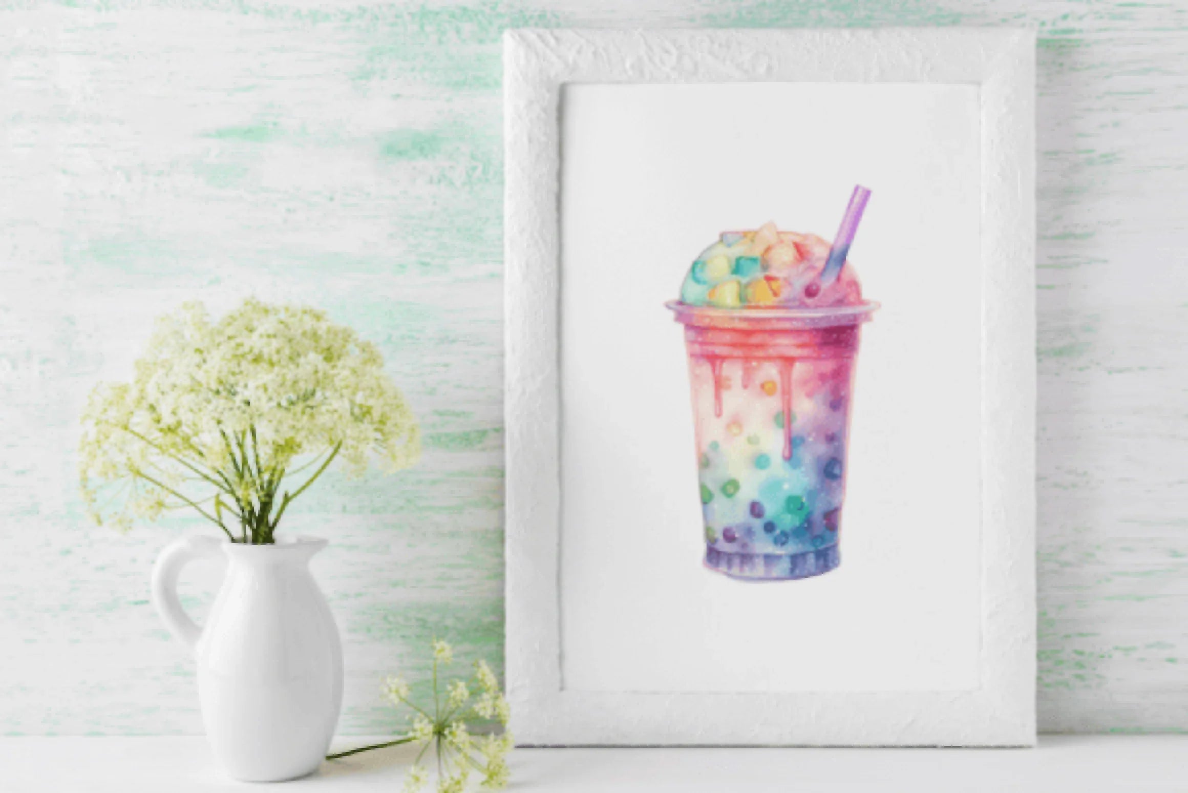 Rainbow Boba Bundle - CraftNest - Digital Crafting and Art