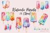 Vibrant Rainbow Popsicle Clipart Bundle