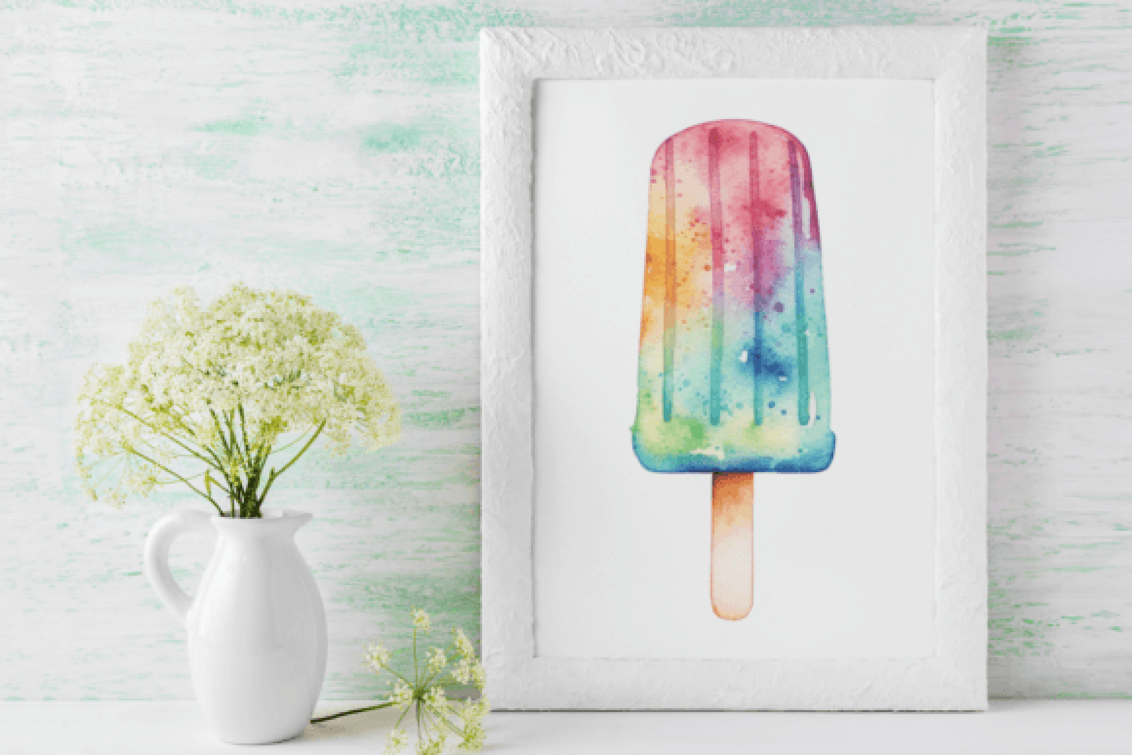 Vibrant Rainbow Popsicle Clipart Bundle