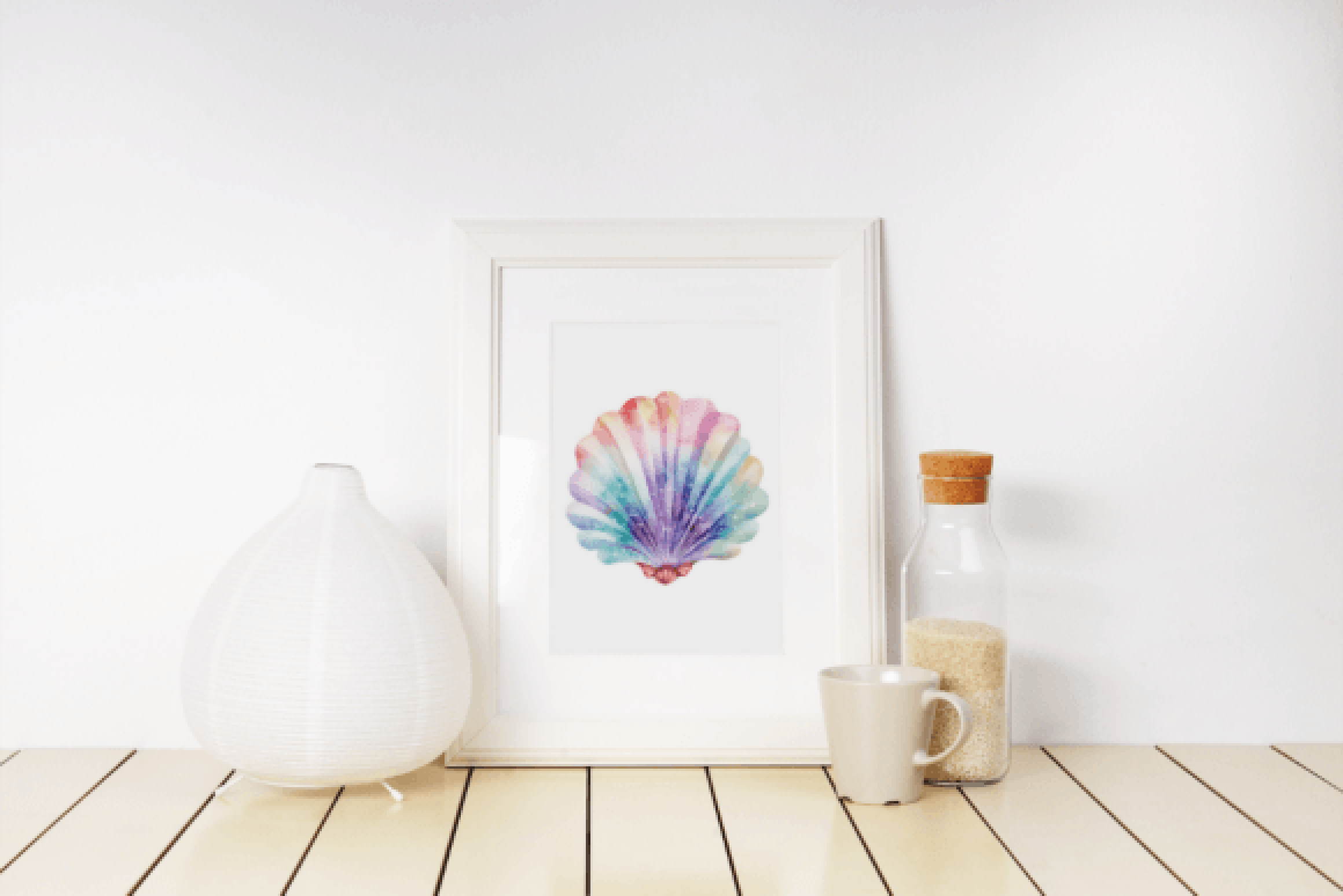 Rainbow Seashell Clipart Bundle