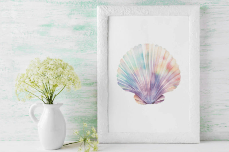 Rainbow Seashell Clipart Bundle - CraftNest - Digital Crafting and Art
