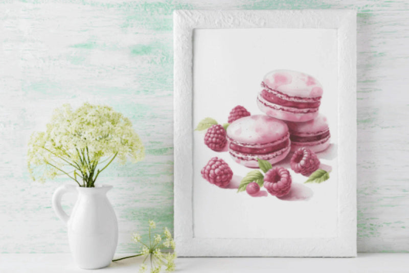 Raspberry Macaron Clipart Bundle - CraftNest - Digital Crafting and Art