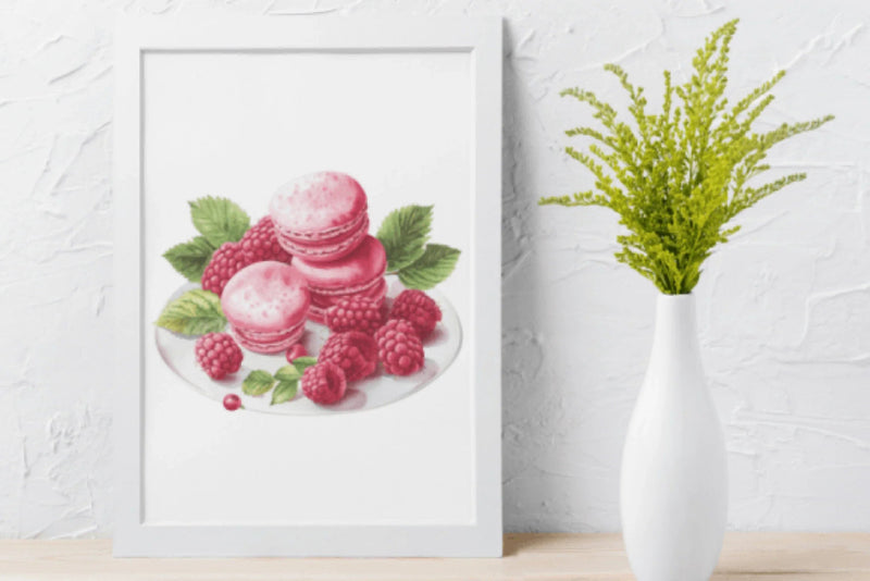 Raspberry Macaron Clipart Bundle - CraftNest - Digital Crafting and Art