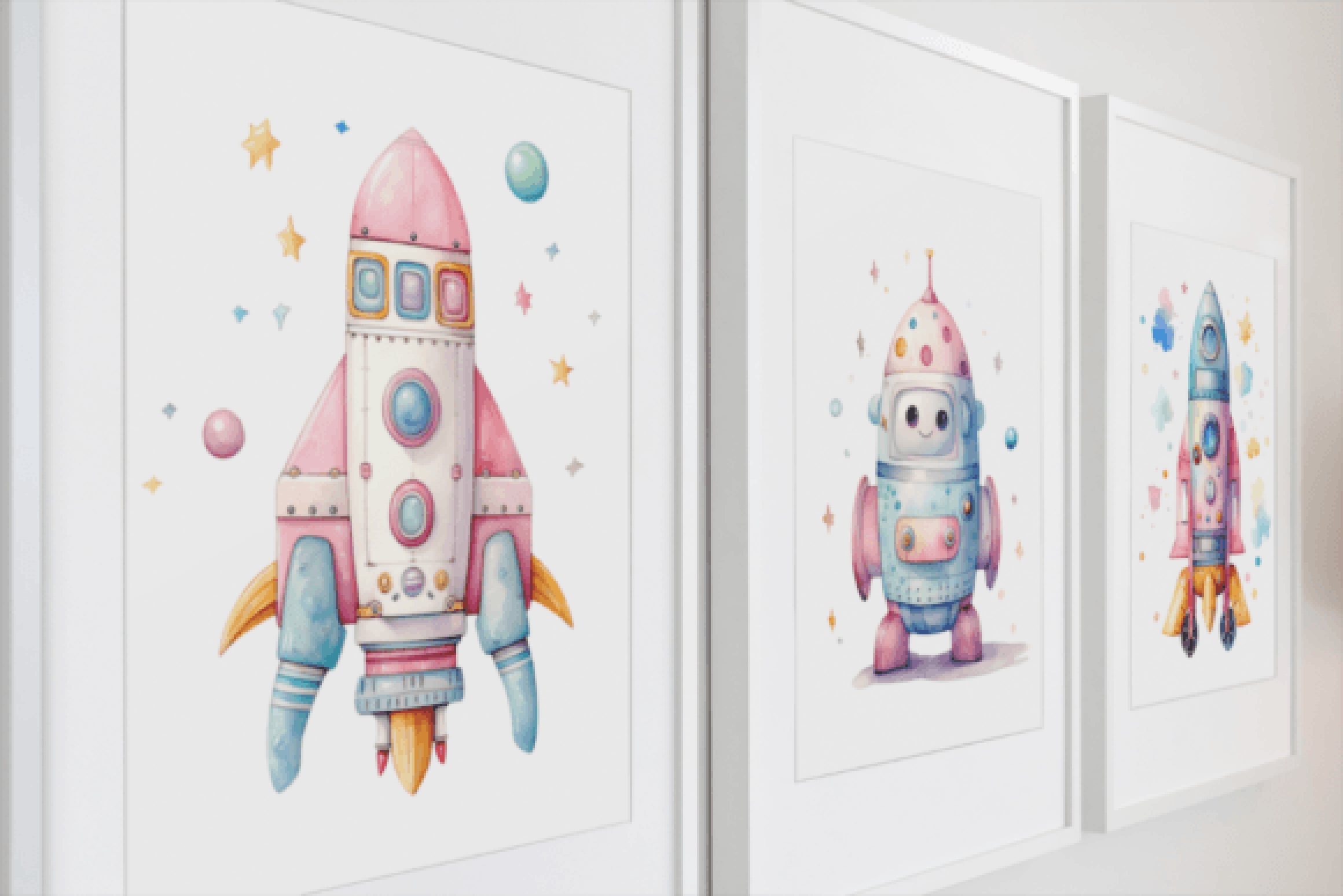 Rocket Ship Clipart Bundle