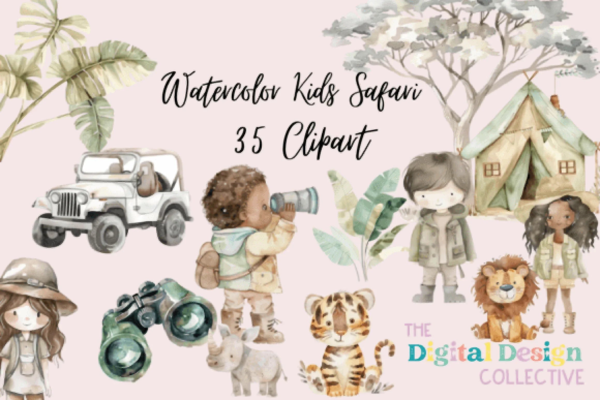 Safari Animal Clipart Bundle - CraftNest - Digital Crafting and Art